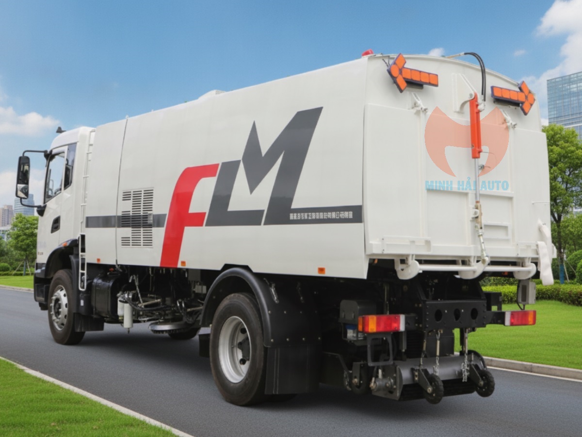 Xe quét đường hút bụi rác 8 khối Fulongma Dongfeng - 3