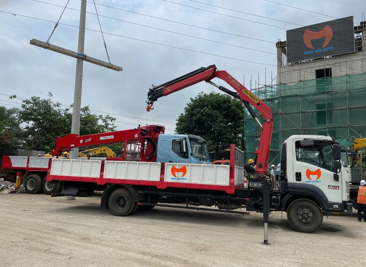 ISUZU gắn cẩu gấp Palfinger PK 10.000 5 tấn- 2