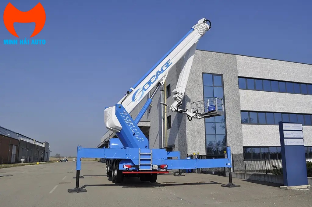 Xe ô tô nâng người 75m Socage 75TJJ cần ống lồng, jib phụ, giỏ 600kg- 04