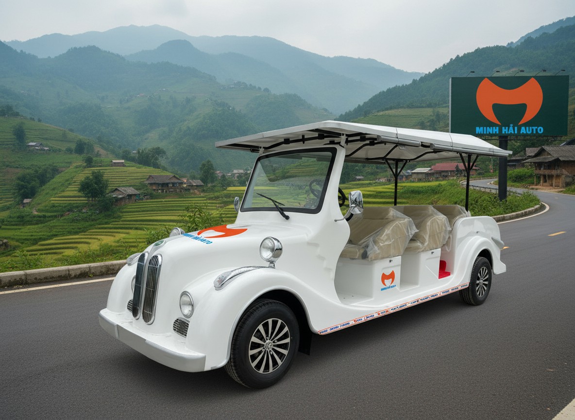Giá bán xe điện tham quan du lịch chở người bốn bánh- LVtong 8 chỗ - 3