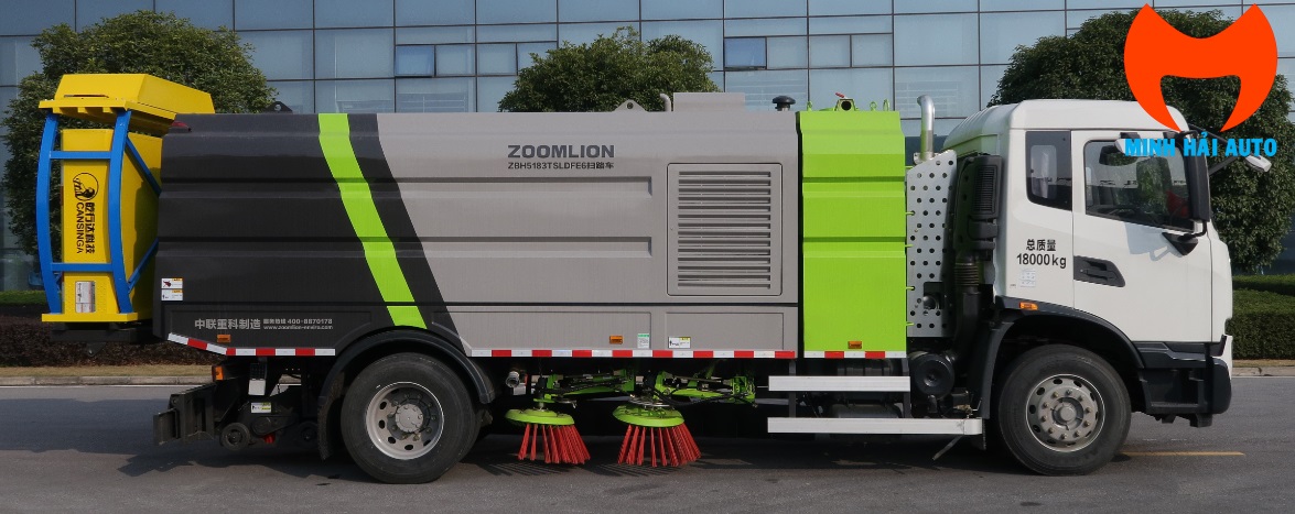 Xe quét đường hút bụi rác 8 khối Zoomlion Dongfeng -2