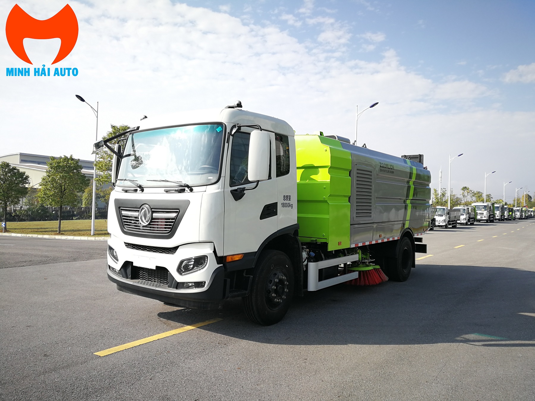 Xe quét đường hút bụi rác 8 khối Zoomlion Dongfeng -3