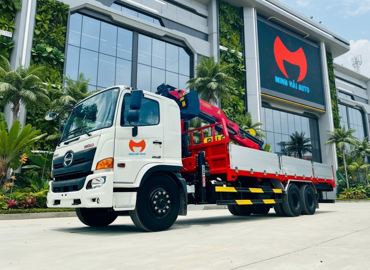 Hino FM gắn cẩu Palfinger PK 18.500C 8 tấn