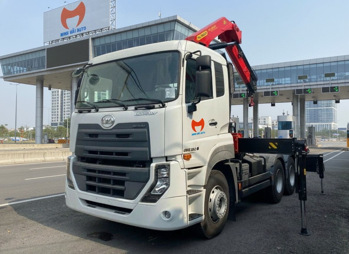 Đầu kéo Howo gắn cẩu 8t Palfinger PK 18.500C- 1