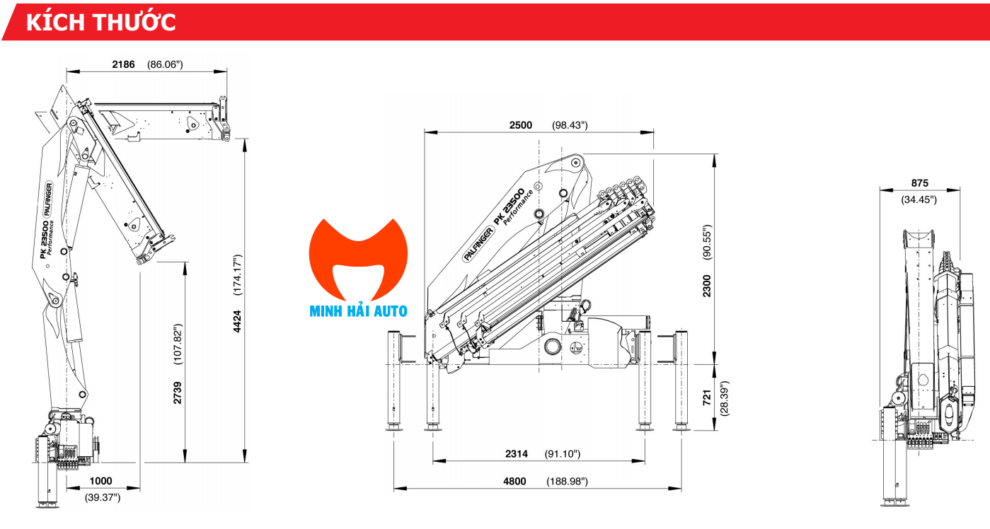 Kích thước lắp đặt PK 23500