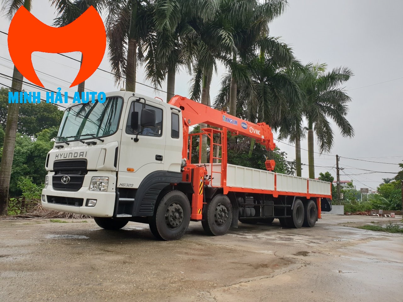 Giá bán xe tải Hyundai gắn cẩu tự hành 12 tấn Kanglim