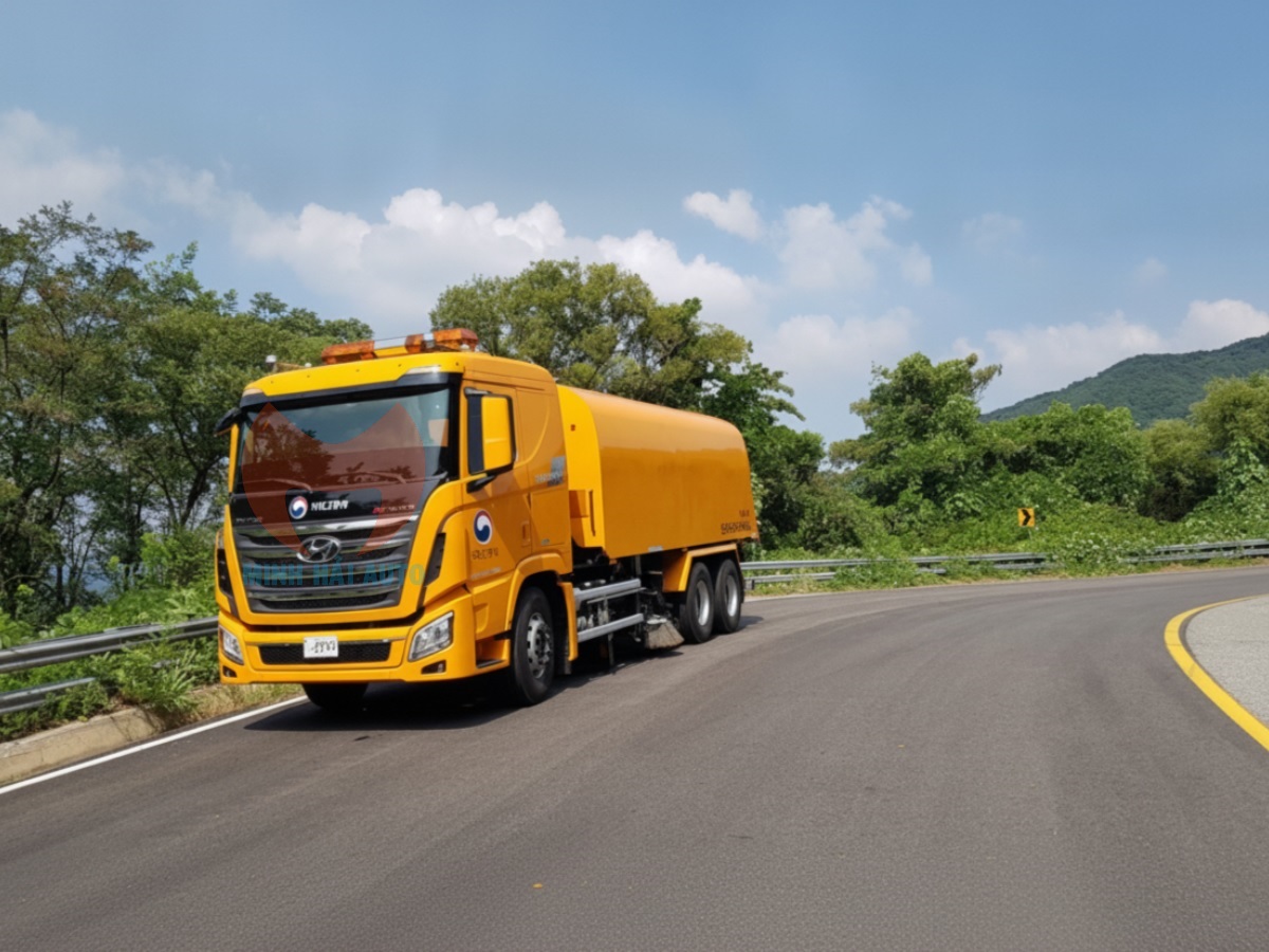Xe quét đường hút bụi rác 10 khối Hyundai