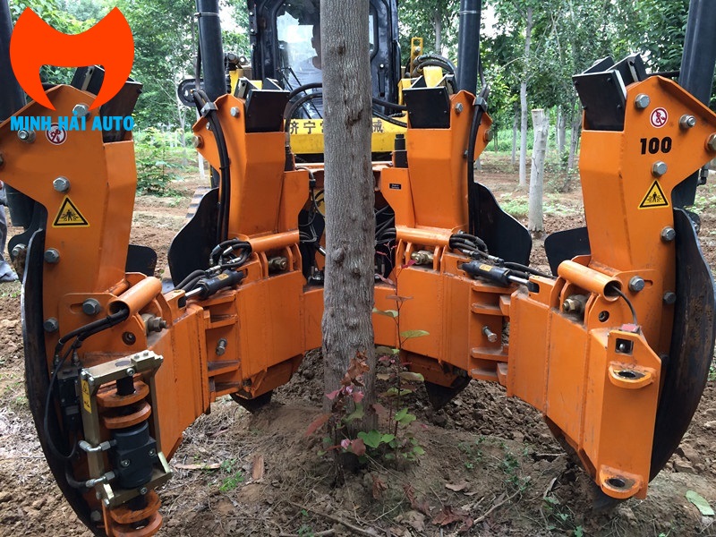 Thông số kỹ thuật máy bứng cây trên nền máy xúc lật