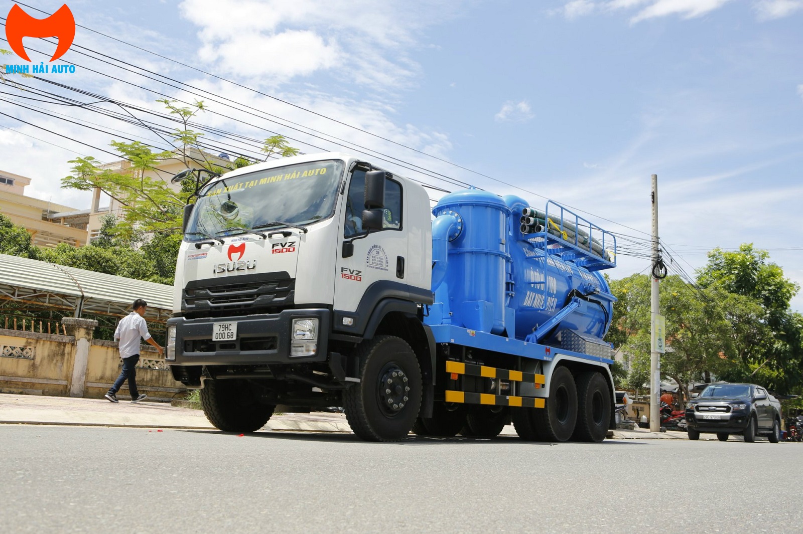 Xe hút bùn thông cống 8 khối