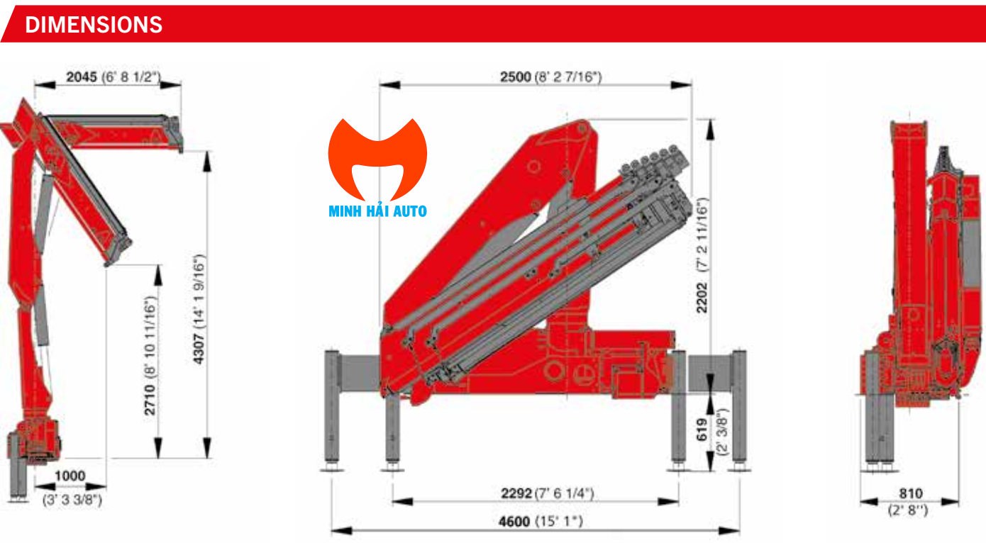 Cẩu gấp 6 tấn Palfinger PK 15500- Kích thước