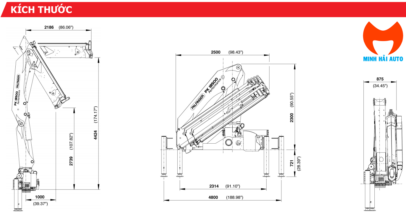 Kích thước lắp đặt PK 18500