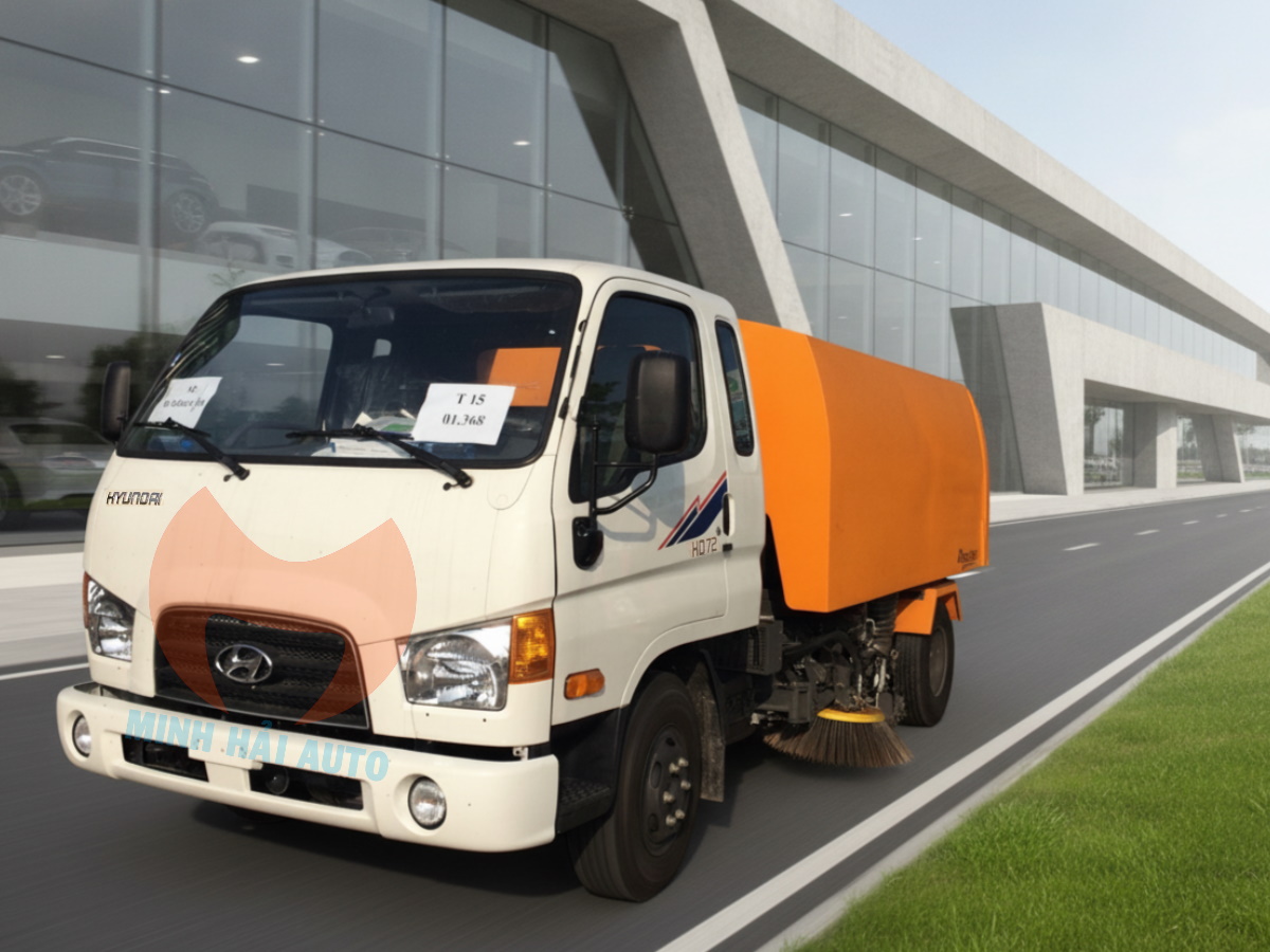 Xe quét đường hút bụi rác 3 khối nhập khẩu Hàn Quốc- 2