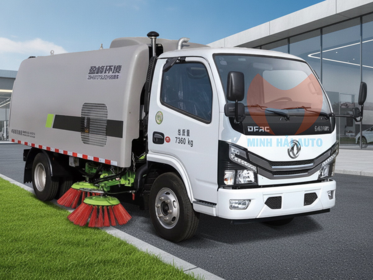 Xe quét đường hút bụi rác 5 khối Zoomlion Dongfeng- 1