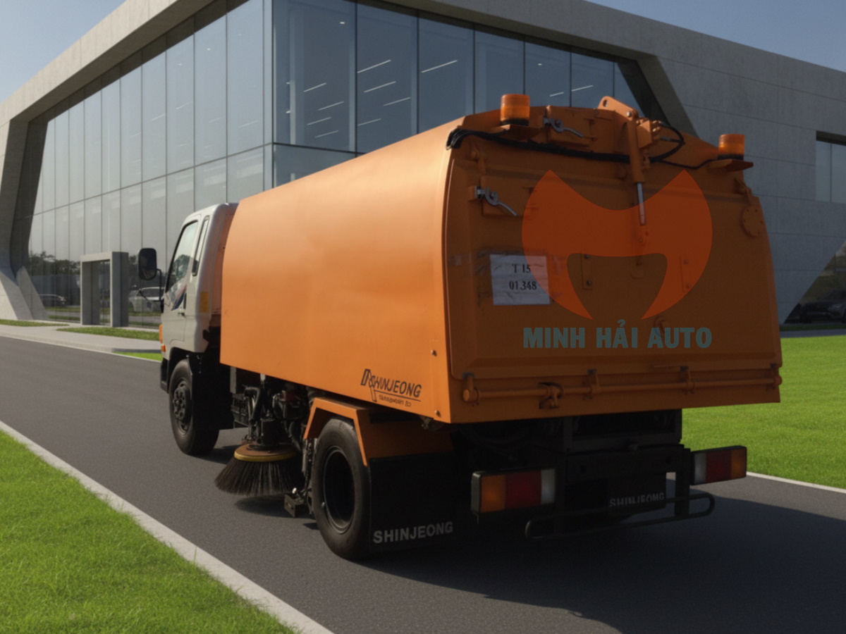 Xe quét đường hút bụi rác 3 khối nhập khẩu Hàn Quốc- 3