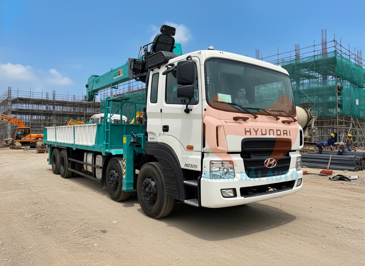Hyundai HD320 gắn cẩu tự hành 12 tấn Hyundai Everdigm HLC-12015-3