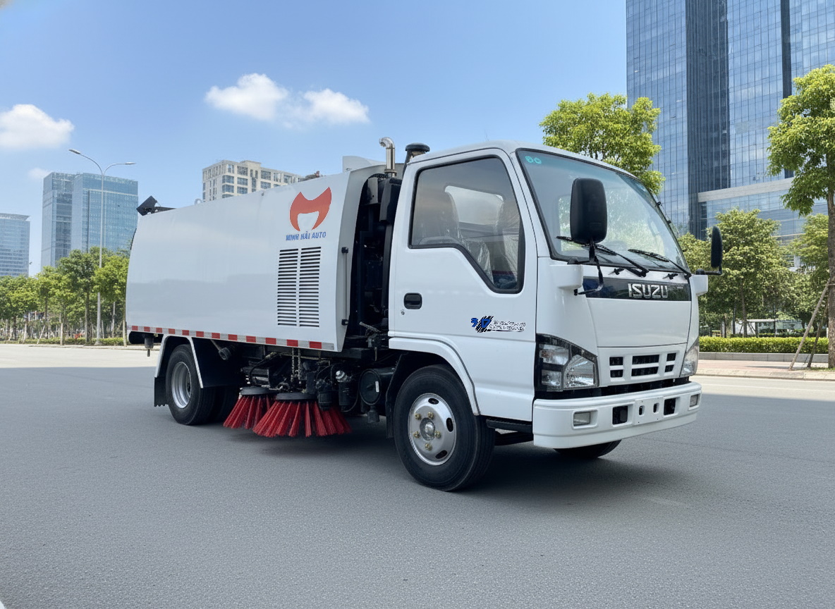 Giá bán xe quét đường Isuzu 5 khối Fulongma