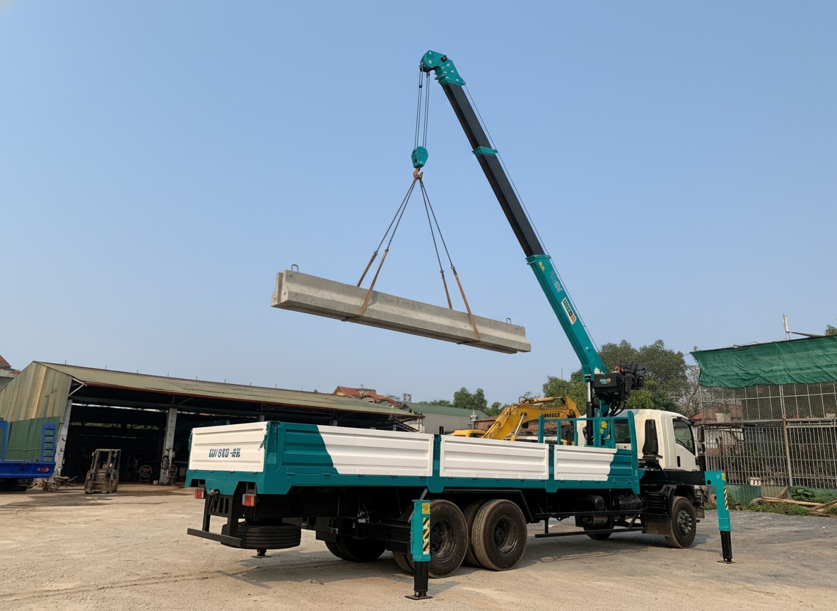 Xe cẩu 8 tấn Isuzu FVZ60- Hyundai Everdigm HLC-8016-4