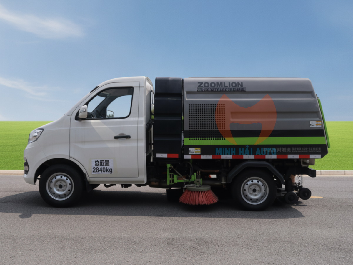 Xe quét đường hút bụi rác 2 khối Zoomlion- 2