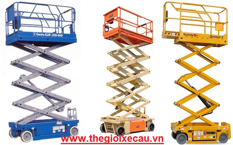 Cho thuê xe nâng người dạng cắt kéo từ 6m đến 18m