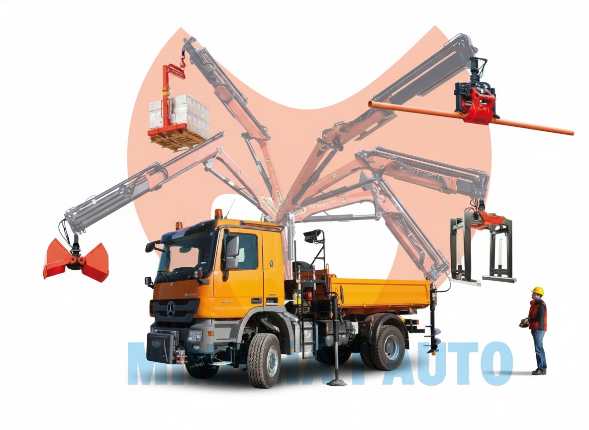 Xe tải gắn cẩu tự hành gấp khúc robot Palfinger