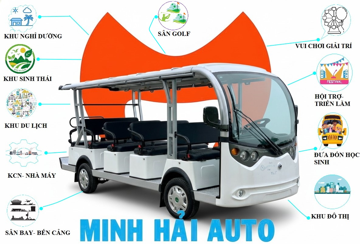 Giá bán xe điện tham quan du lịch chở người bốn bánh- Ứng dụng xe điện