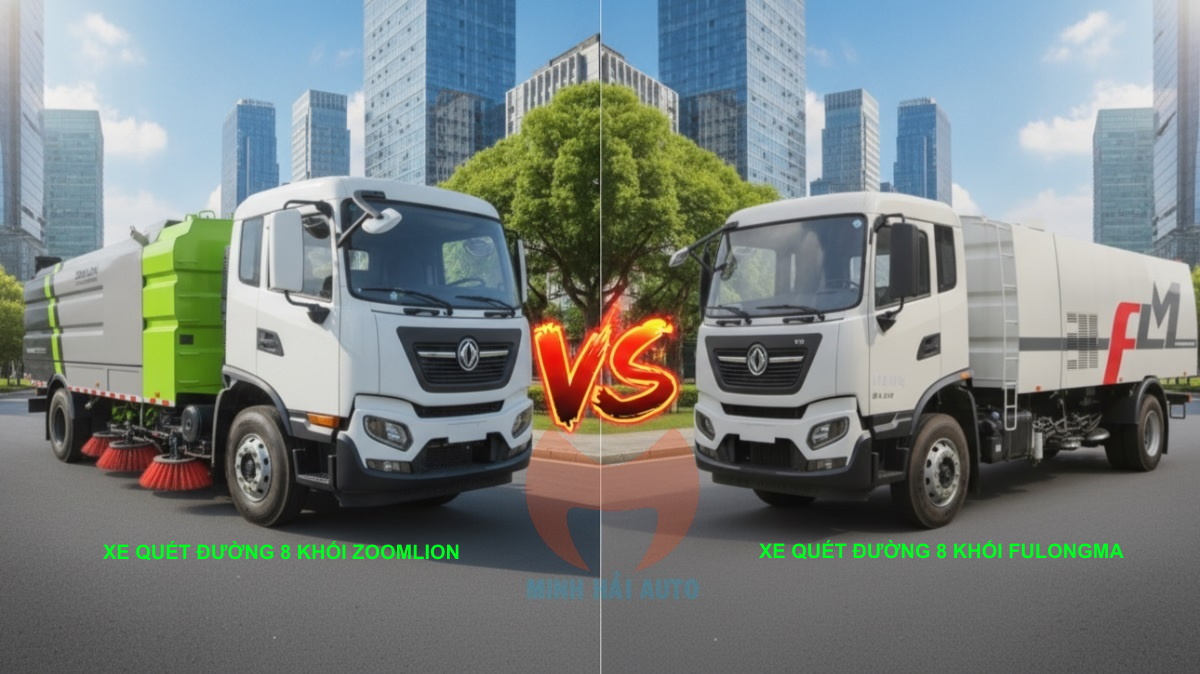 Bán xe quét đường hút bụi rác 8 khối Dongfeng: Fulongma, Zoomlion
