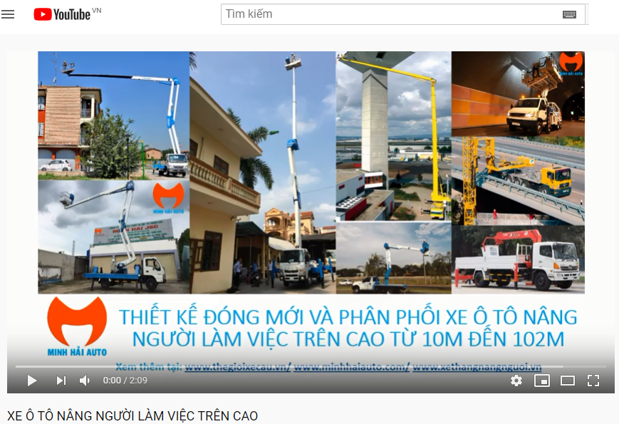 Video giới thiệu ô tô nâng người