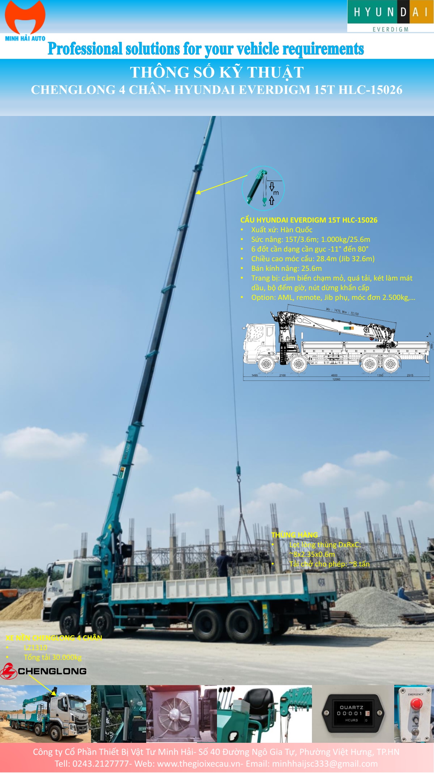 Xe tải gắn cẩu tự hành 15 tấn Hyundai Everdigm-1