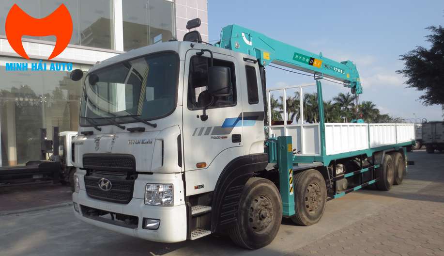 Xe Tải Chenglong LZ1310M5FBT Gắn Cẩu Hyundai HLC 12015