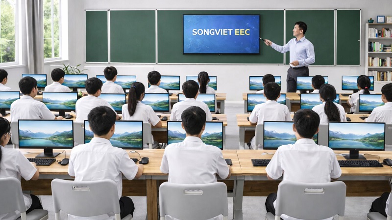 Bàn vi tính 2 chỗ ngồi Chân chữ K