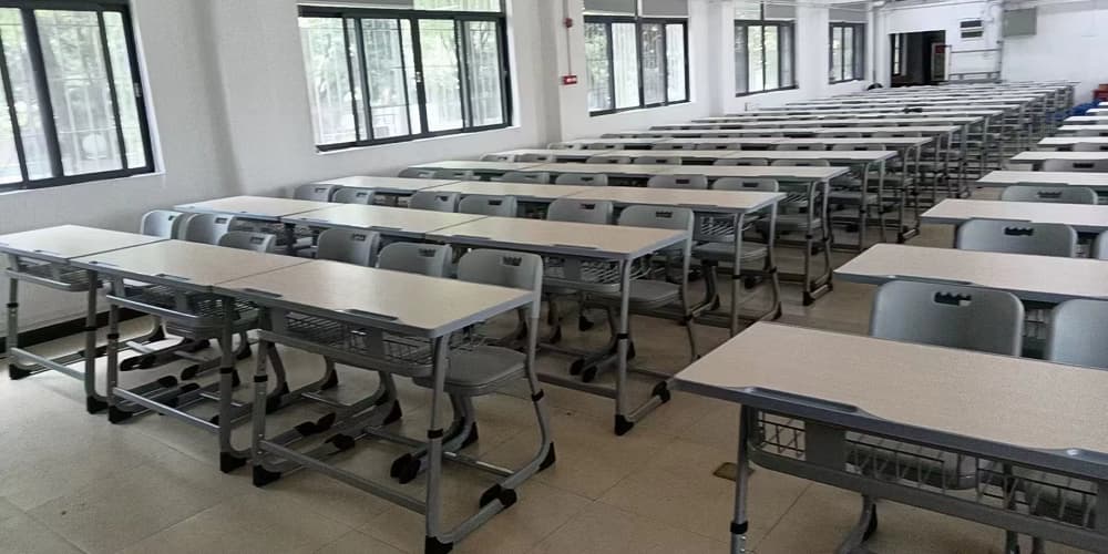 Bàn học sinh 2 chỗ S-study ergonomic ngồi tăng chỉnh khay thép