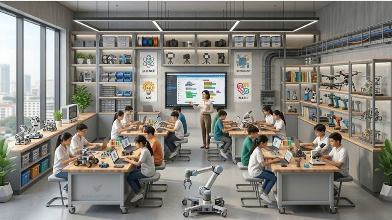 phòng học công nghệ steam