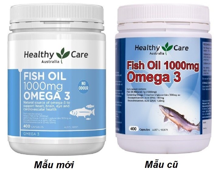 Dầu Cá Tự Nhiên Fish Oil Healthy Care Omega 3 1000mg