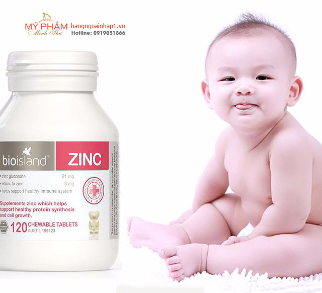 Bio Island Zinc 120 viên nhai (Úc) - Bổ sung kẽm cho bé