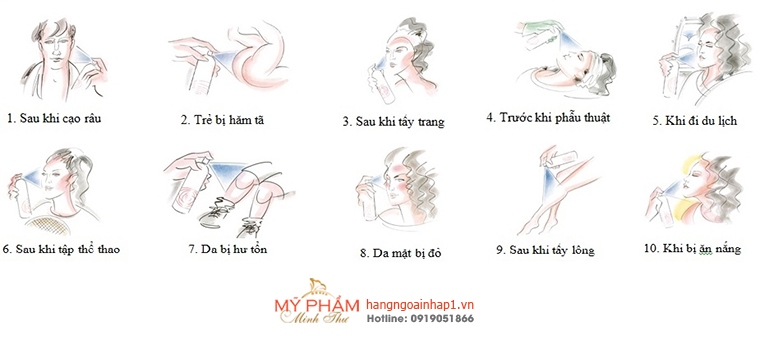 Công dụng của xịt khoáng Evoluderm - Pháp