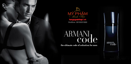 Nước hoa nam Armani code for Men của Ý Nồng độ: EDT Hương đầu: Cam Bergamot, chanh vàng; Hương giữa: Hồi hương, hoa Ô liu, gỗ Guaiac; Hương cuối: Da thuộc, cây thuốc lá, đậu Tonka. Độ lưu hương: 3-6 giờ Phong cách: Tươi mát, gợi cảm, nam tính