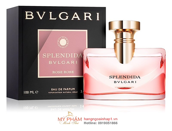 Nước hoa nữ Bvlgari Splendida Rose Rose - 100ml Hương đầu: Cam madarin, chanh đỏ, việt quất, dâu tằm; Hương giữa: Hoa hồng; Hương cuối: Hoắc hương, xạ hương, cỏ hương bài, gỗ đàn hương Độ lưu hương: 8-12 giờ Độ toả hương: Xa Phong cách ngọt ngào, lãng mạn