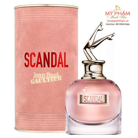 Nước hoa nữ Jean Paul Gaultier Scandal EDP xuất xứ: Pháp Hương đặc trưng: Hương đầu: Cam đỏ, quýt hồng; Hương giữa: Mật ong, Hoa sơn chi, nhài, cam, Quả đào; Hương cuối: Hoắc hương, sáp ong, đường thắng, cam thảo Độ lưu hương: 7 giờ Độ toả hương: Gần Phong cách: Gợi cảm, khiêu khích Thời điểm khuyên dùng: Ngày, Đêm, Thu, Đông