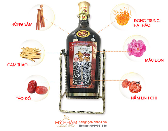 Nước Hồng Sâm + Đông Trùng Hạ Thảo Hàn Quốc 6 Tuổi Bio Gold - chai 3000ml