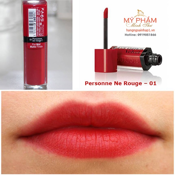 Son Bourjois Rouge Editon Velvet Personne Ne Rouge – 01