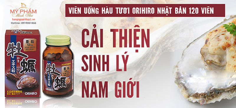Tinh chất hàu tươi 120 viên Nhật Bản Orihiro - Tăng cường sinh lý nam