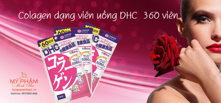 Viên uống Collagen DHC 60 ngày - Nhật Bản giúp bổ sung lượng Collagen cần thiết vào cơ thể, là sản phẩm của thương hiệu DHC nổi tiếng chứa 2050mg collagen chiết xuất từ cá giúp duy trì sự đàn hồi của da, chống lão hóa, làm da luôn căng mịn, sáng hồng.