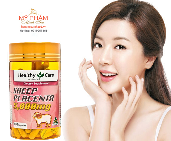 Viên uống nhau thai cừu Healthy Care Sheep Placenta 5000mg - Úc