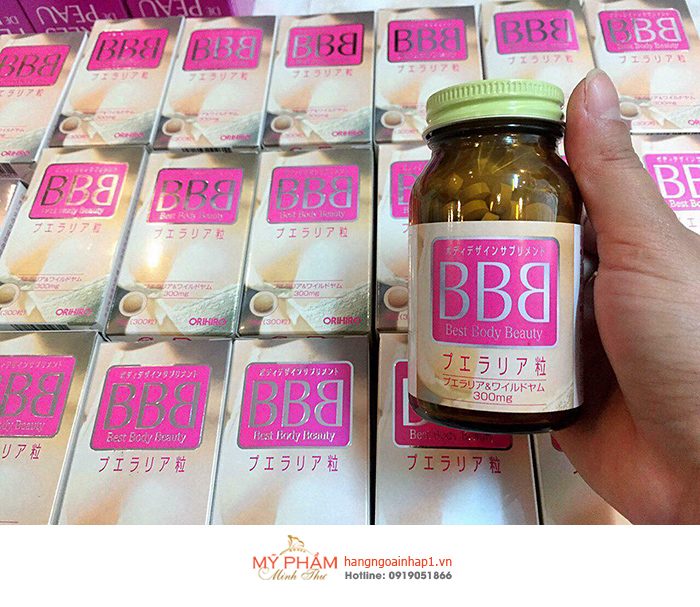 Viên uống nở ngực BBB Orihiro Best Beauty Body - 300 viên Được bào chế từ 100% thành phần thảo dược thiên nhiên, giúp nở ngực, nâng ngực tự nhiên, làm săn chắc vòng 2 cho các chị em phụ nữ sau sinh, người chơi thể thao thường xuyên, làm thon gọn bầu ngực