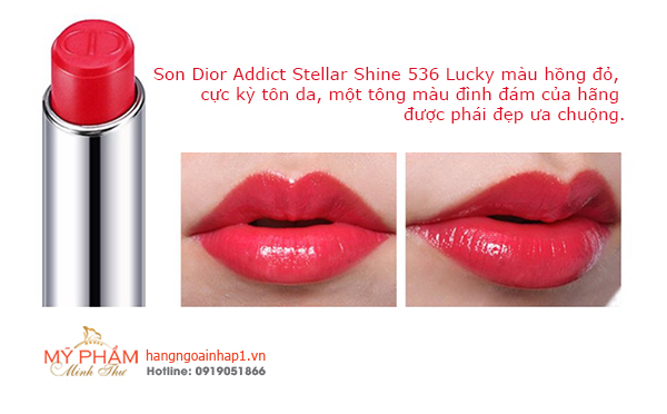 Son Dior Addict Lipstick Rouge Shine 536 Lucky  Thế Giới Son Môi