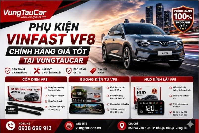 Phụ Kiện VinFast VF8 Chính Hãng Giá Tốt Tại VungTauCar