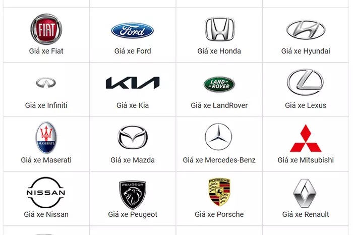Bảng giá xe Ô tô các hãng tháng 10/2021 tại Bà Rịa Vũng Tàu