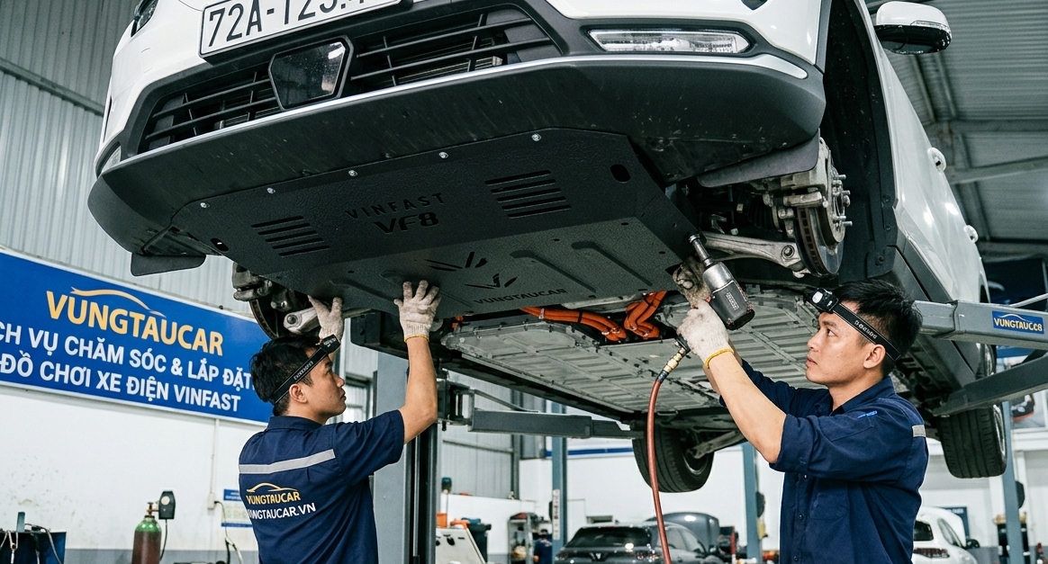 Lắp Đặt Bảo Vệ Pin Xe VinFast Tại Bà Rịa Vũng Tàu – Uy Tín, Chuyên Nghiệp Tại Vungtaucar