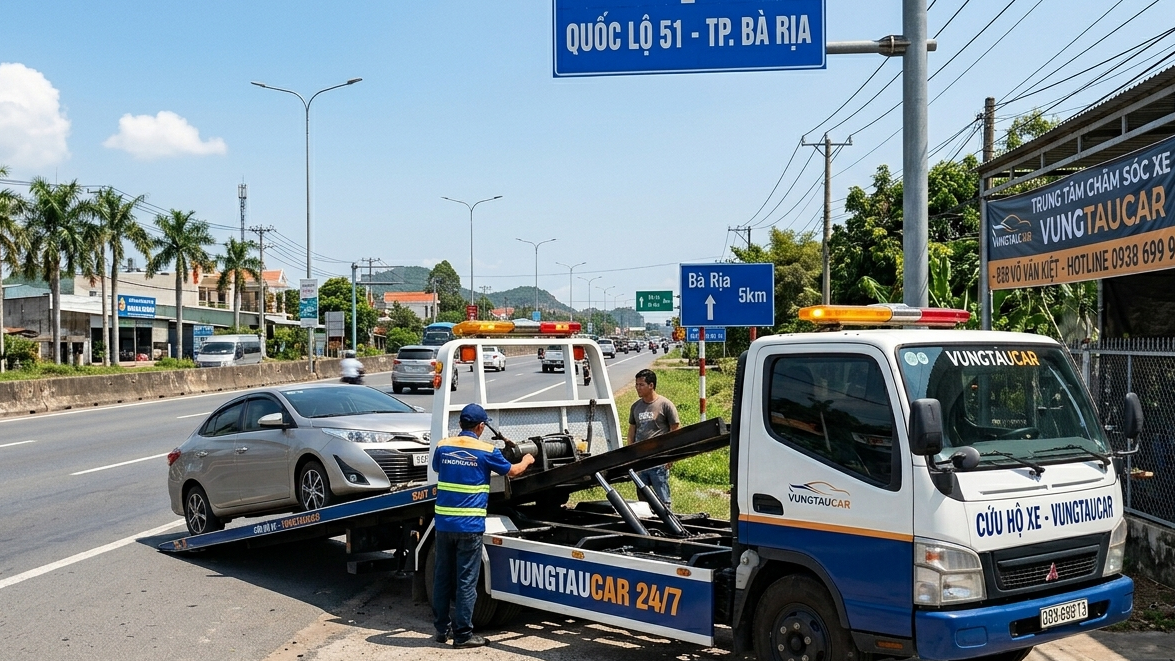 Dịch Vụ Cứu Hộ Xe Ô Tô Bà Rịa 24/7 – Nhanh Chóng, Chuyên Nghiệp, Giá Tốt