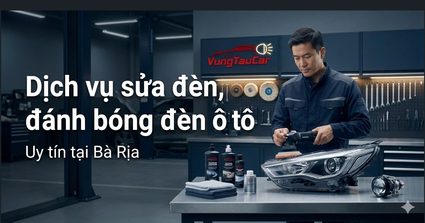 Dịch vụ sửa đèn, đánh bóng đèn xe ôtô uy tín tại Bà Rịa